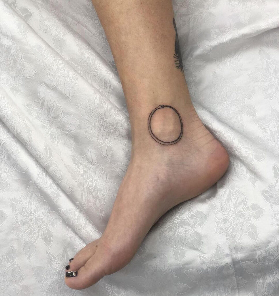 Snake ring Foot tattoo