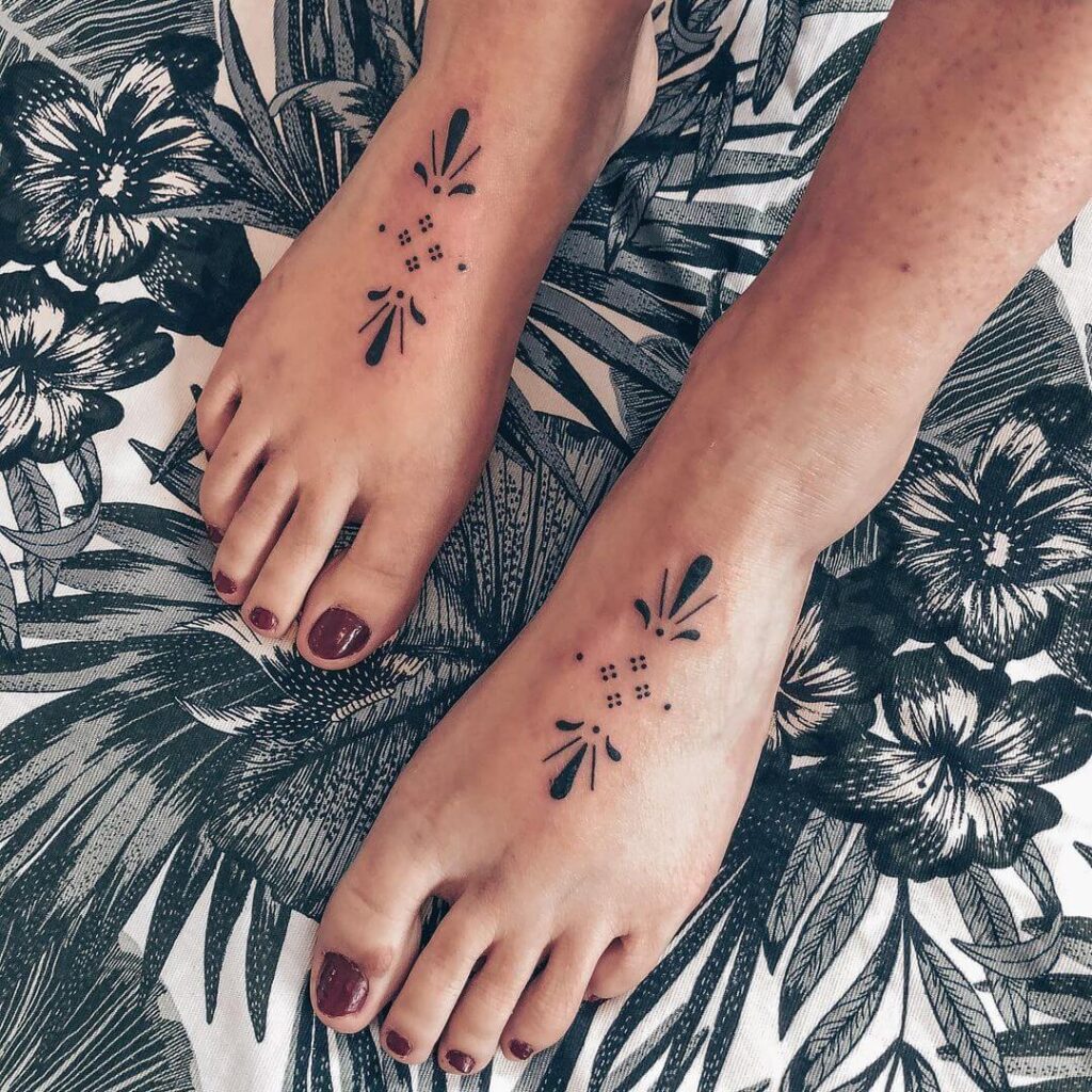 Symmetrical aesthetics Foot tattoo