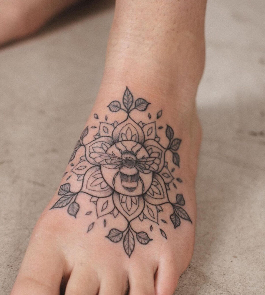 bee Foot tattoo