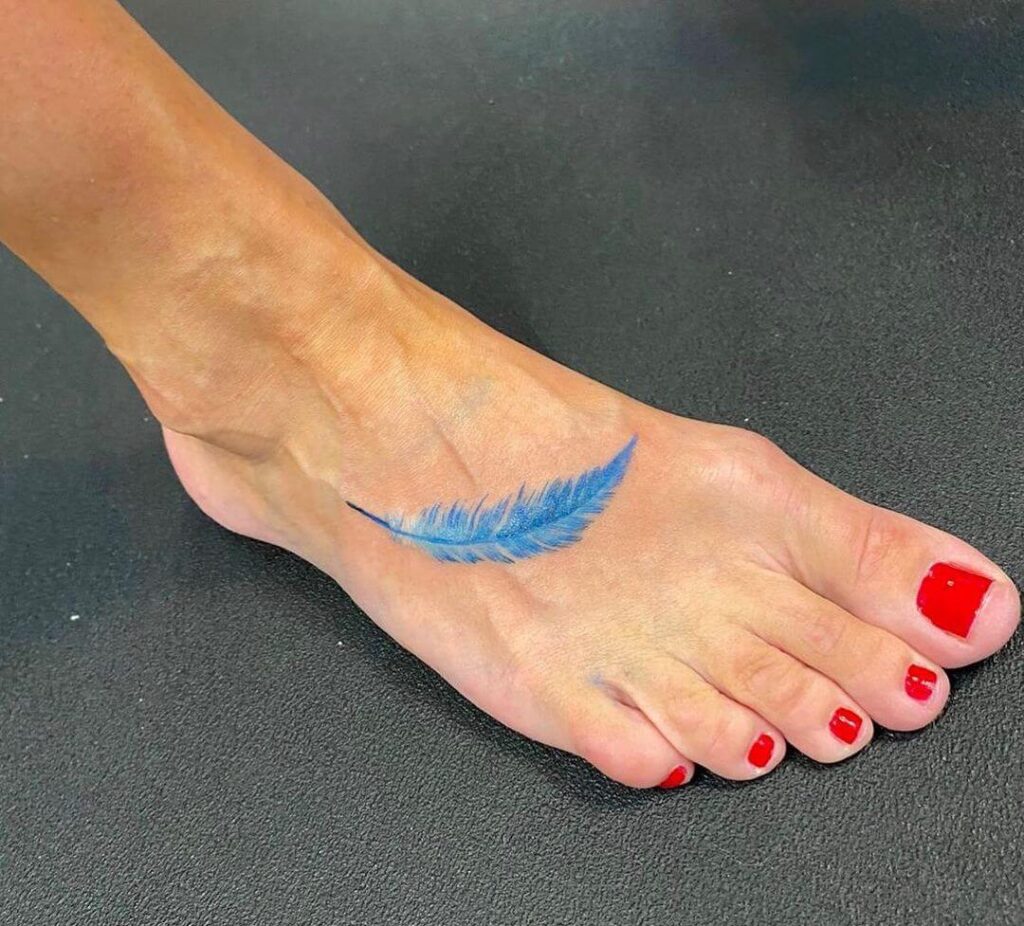 feather Foot tattoo