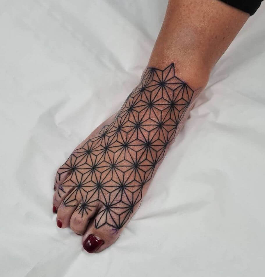 geometry Foot tattoo