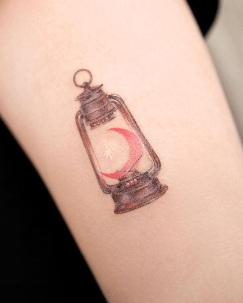 interesting moon tattoo