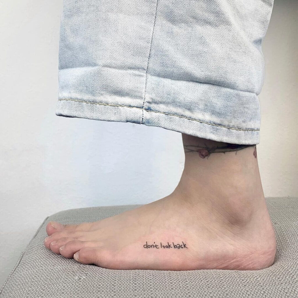 quote Foot tattoo