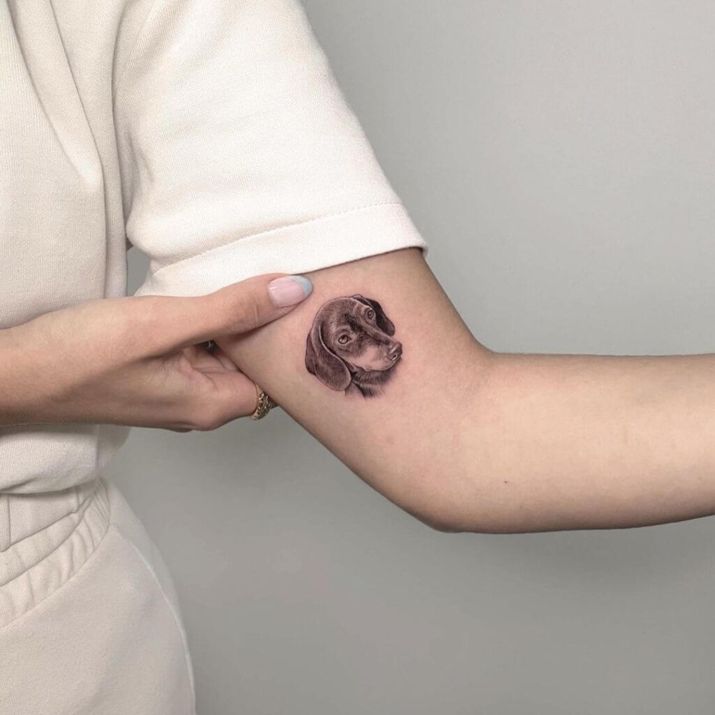 Pet portrait tattoo