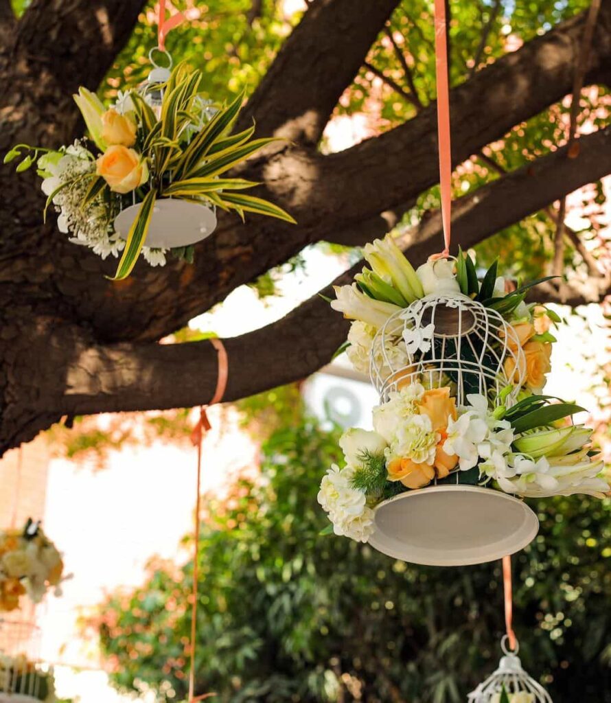 Backyard tree decoration