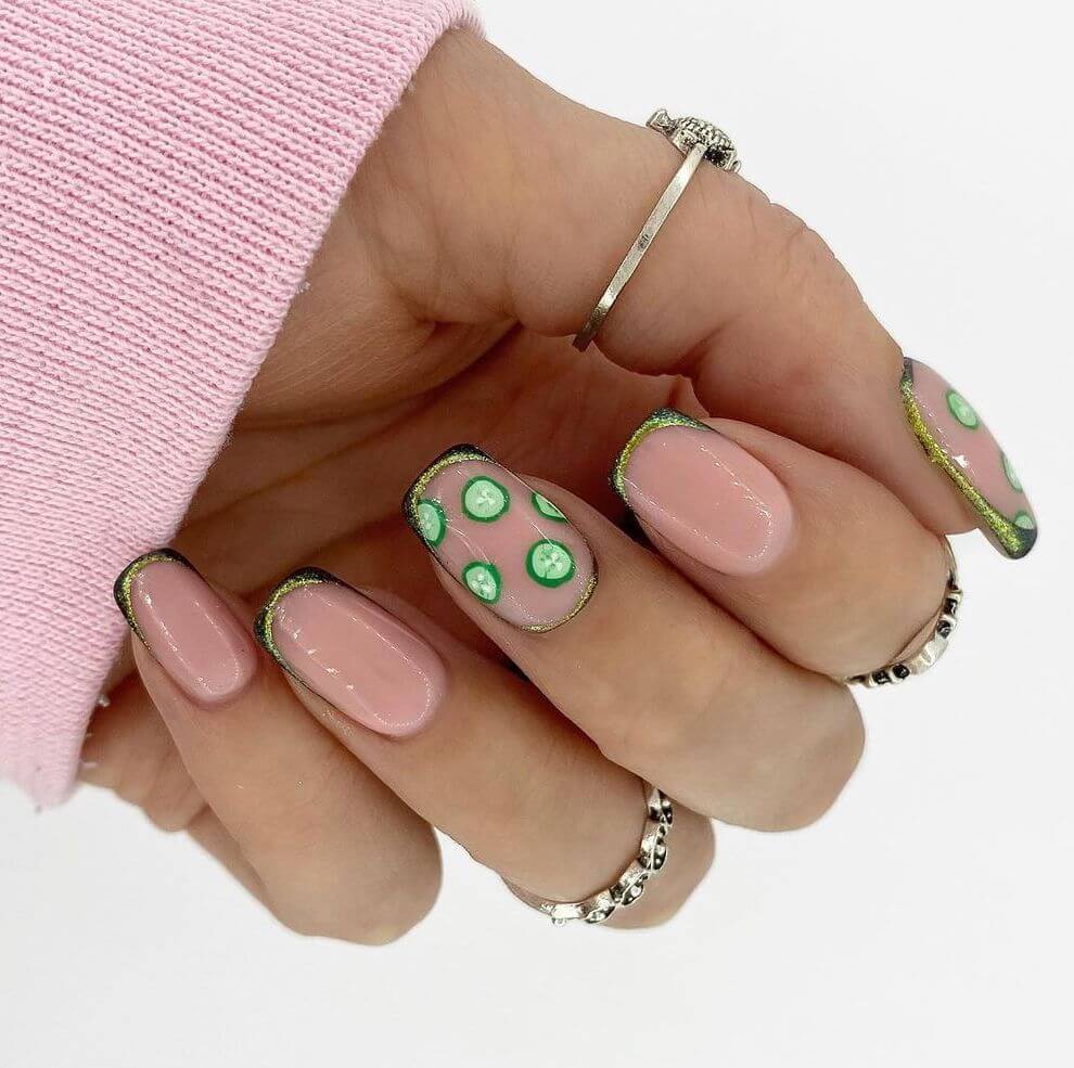 Cute cucumber nails