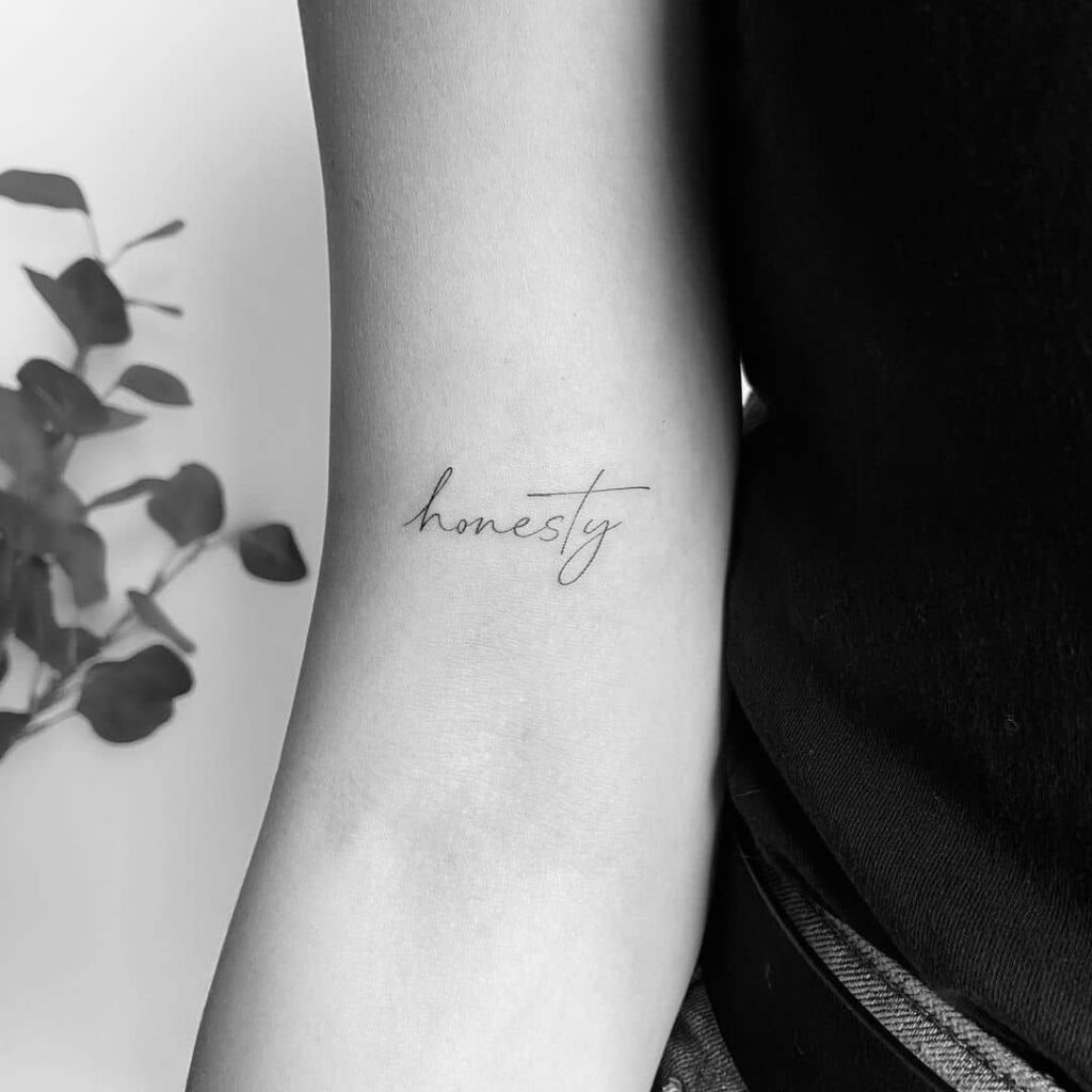 Minimalist quote tattoo