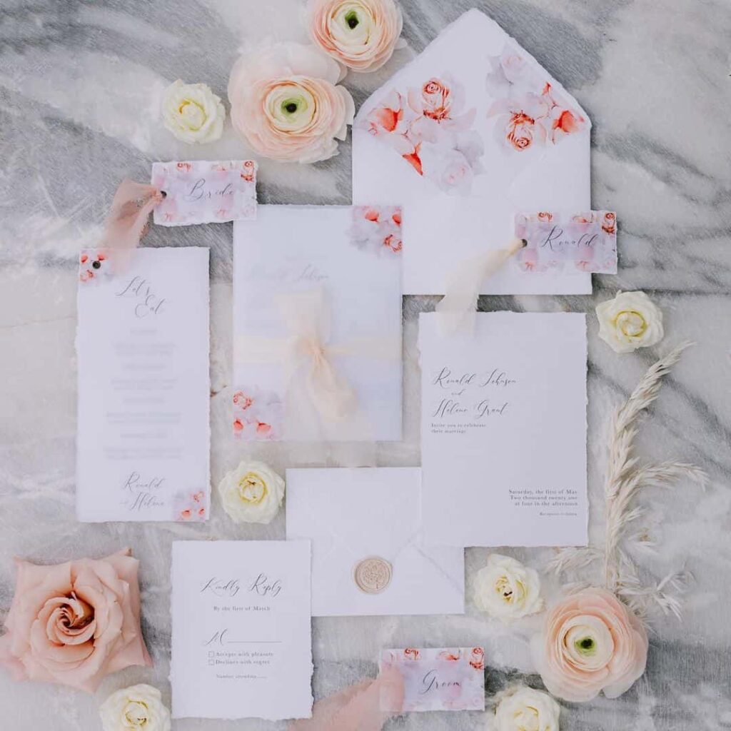 Spring wedding invitation