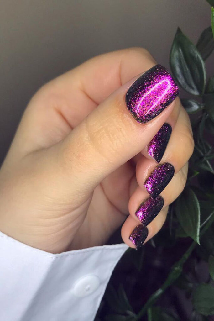 Dreamy purple square nails