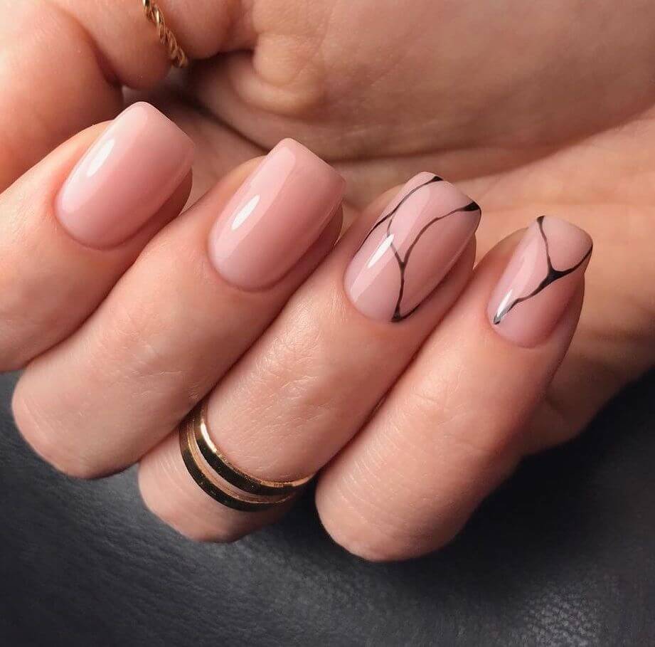 Minimalist square nails