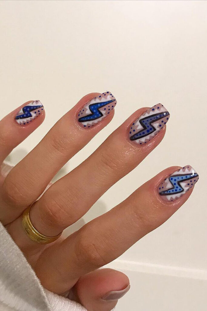 Fun creative square nails