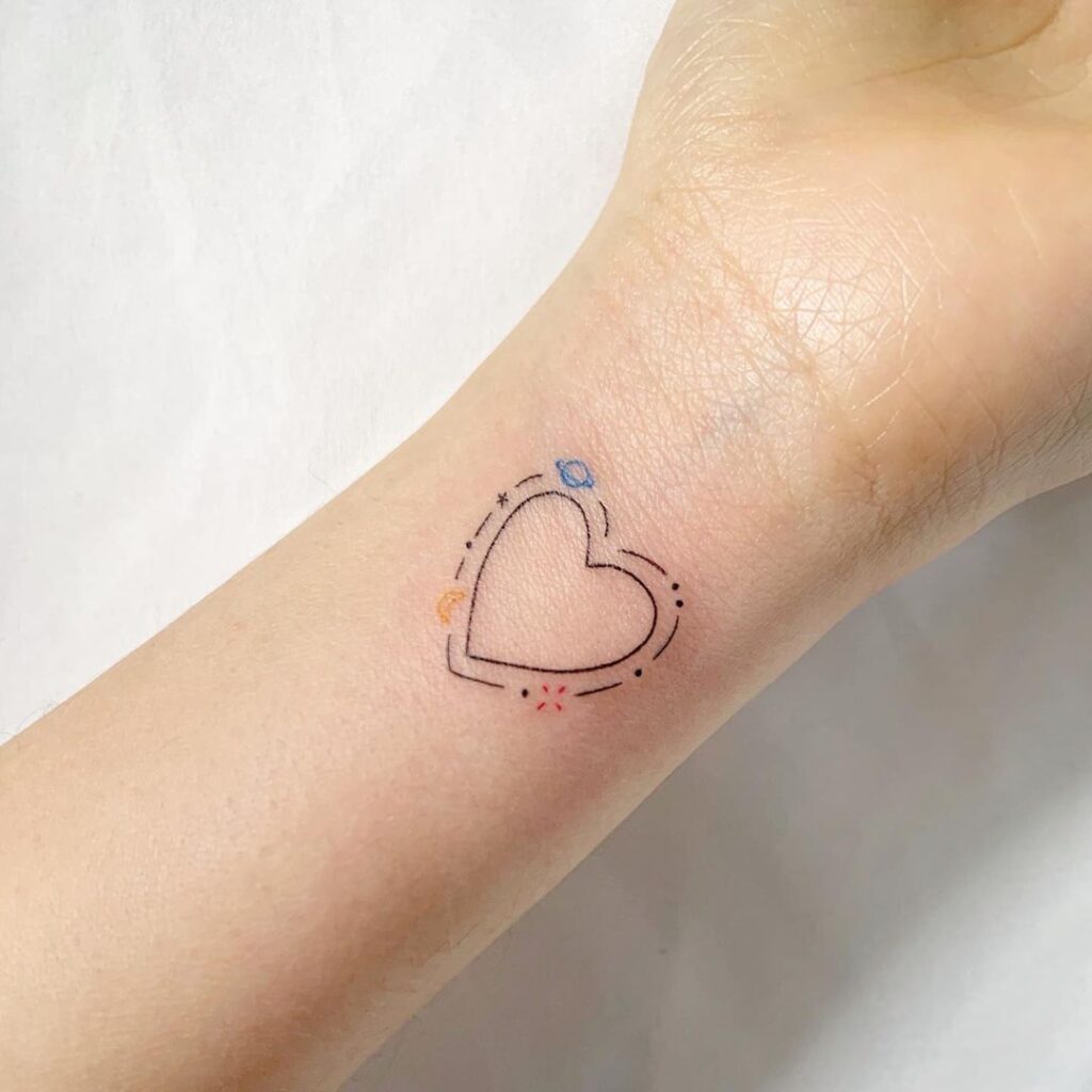 Cute Heart Wrist Tattoo