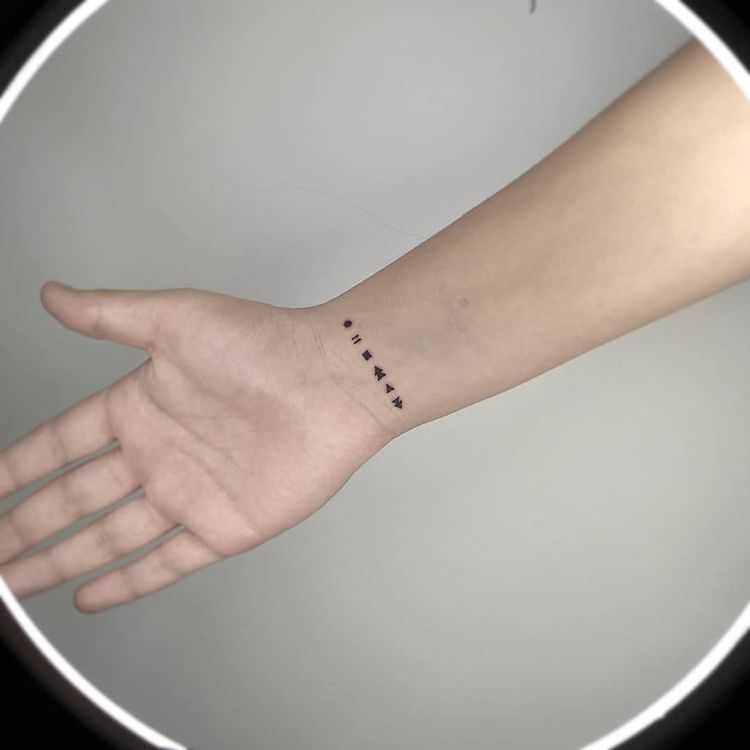 Music player wrist tattoo