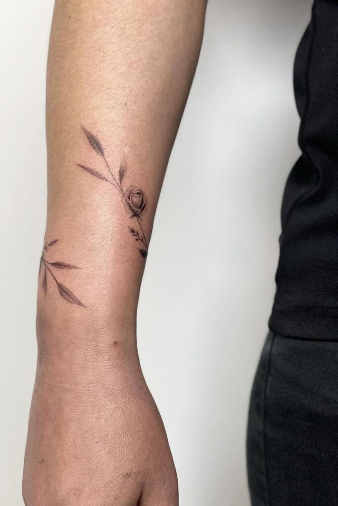 Floral Wrist Tattoo