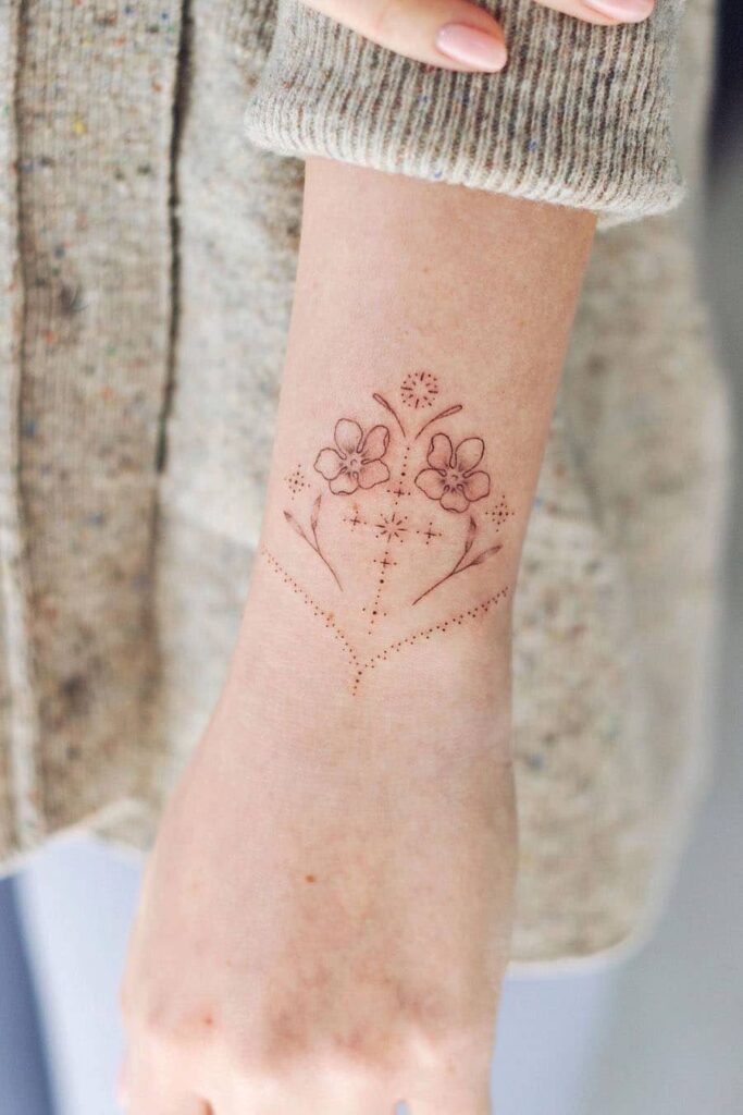 Flower Bracelet Tattoo