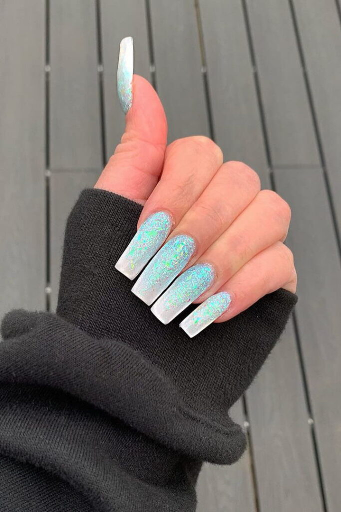 glitter ombre nails