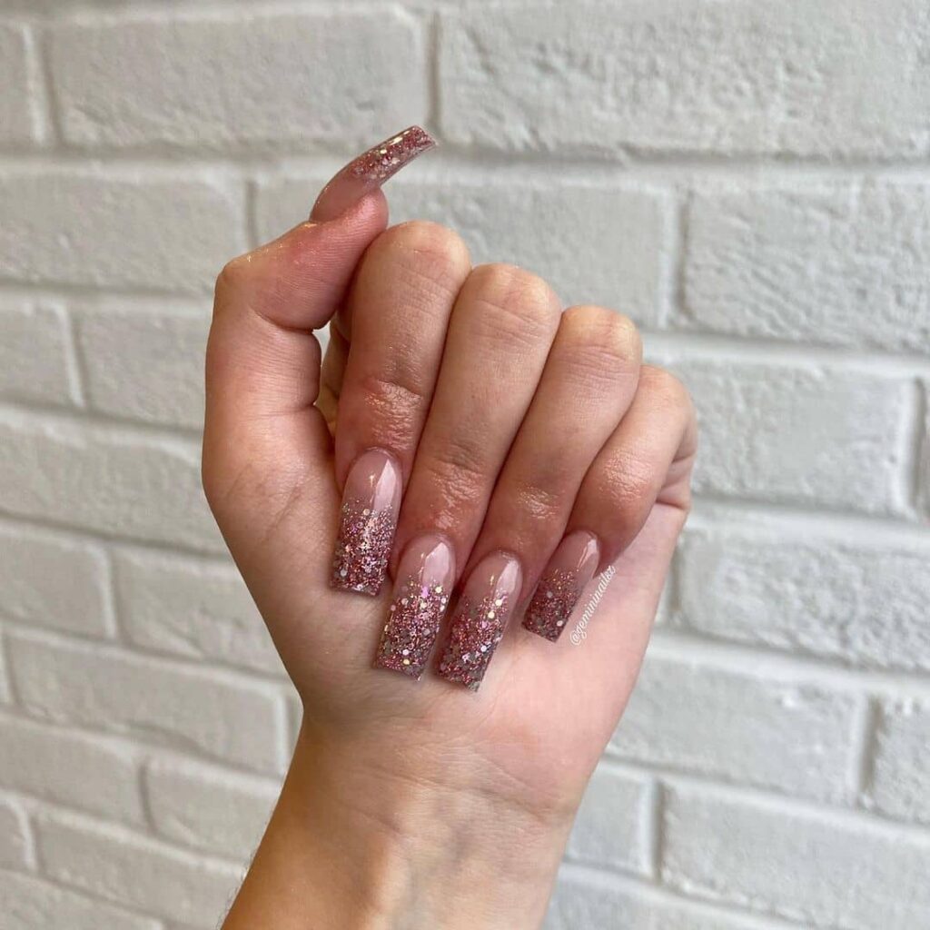 glitter ombre nails