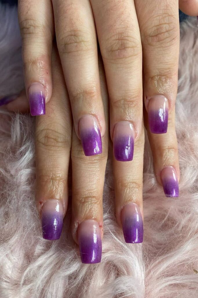 purple ombre nails