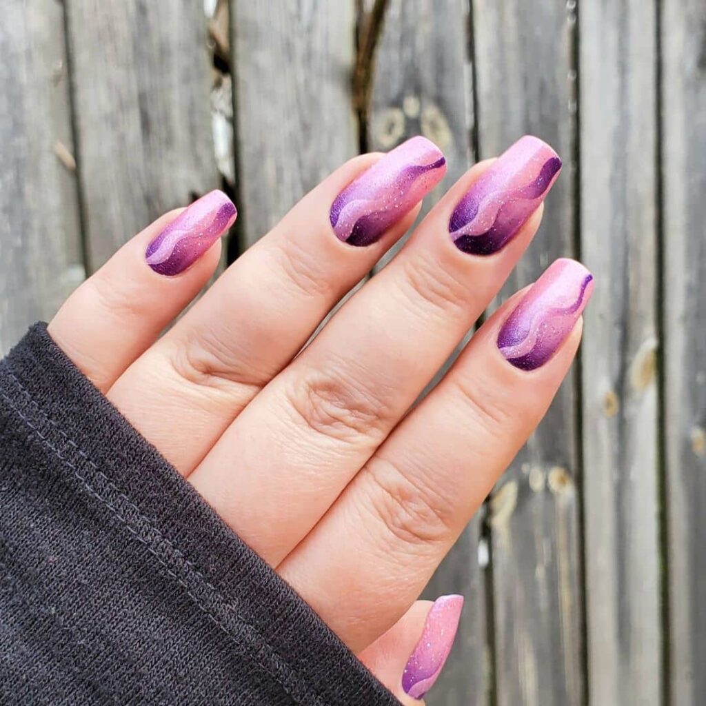 purple ombre nails