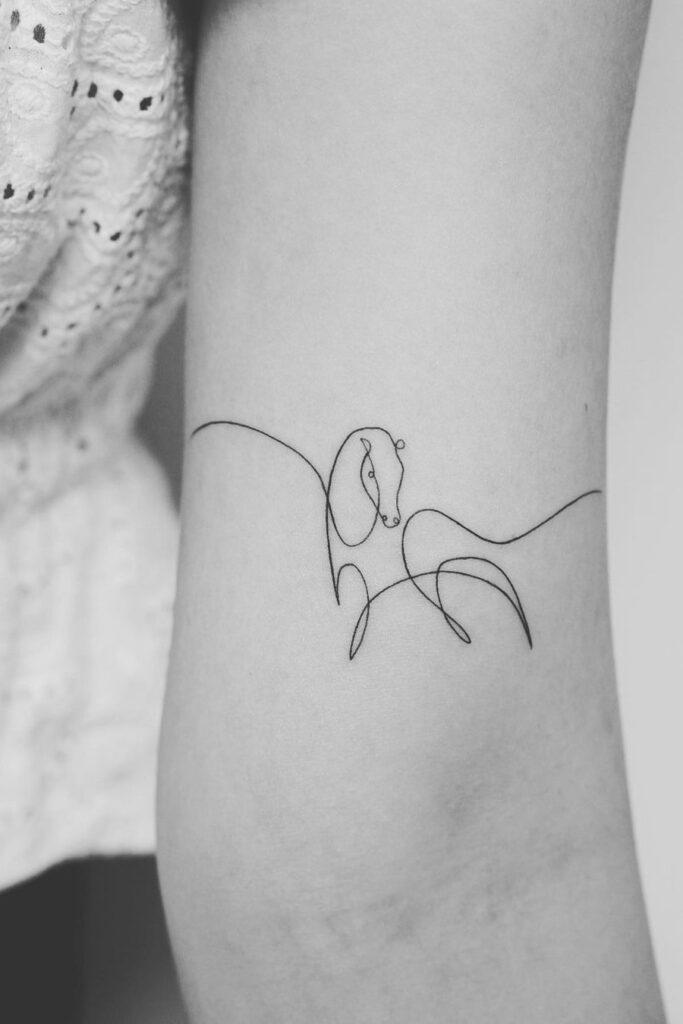Animal line tattoo