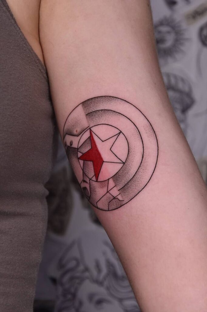 Captain America Line Tattoo