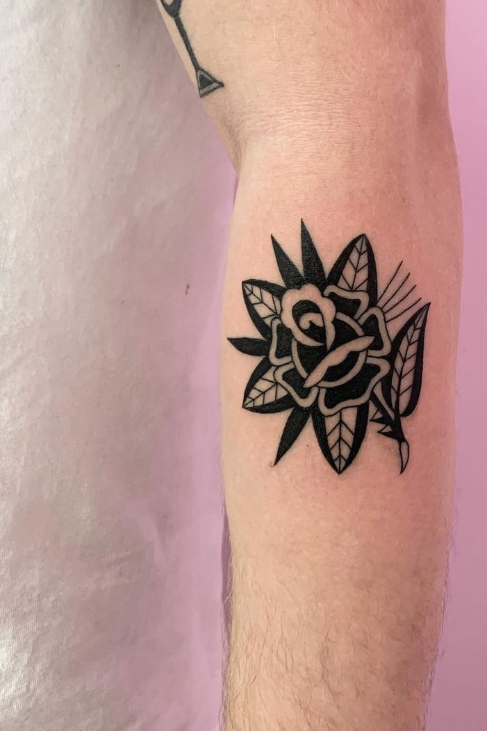 Black rose tattoo