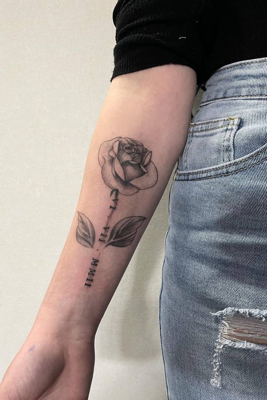 Meaningful rose tattoos