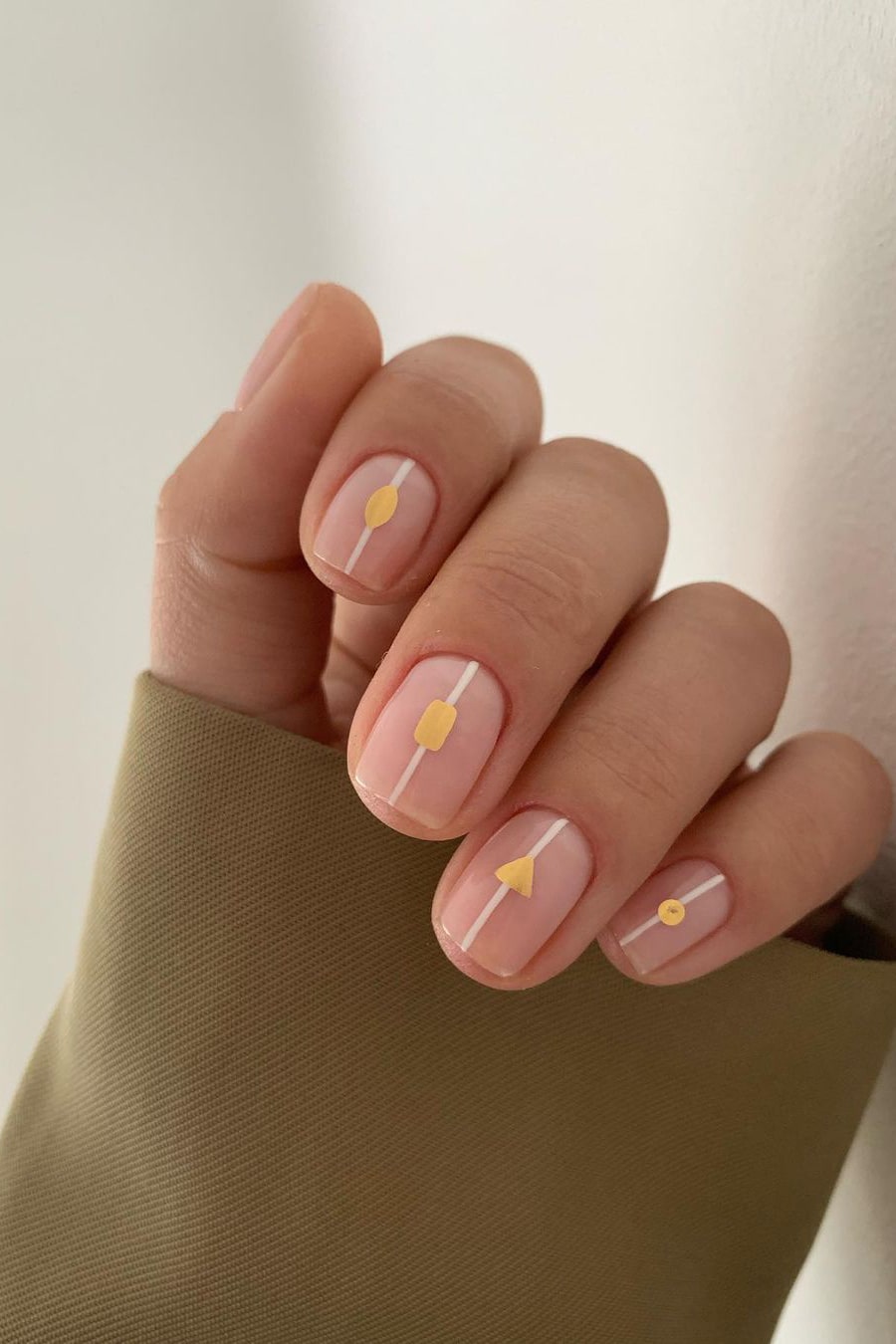 Simple geometric negative space nails