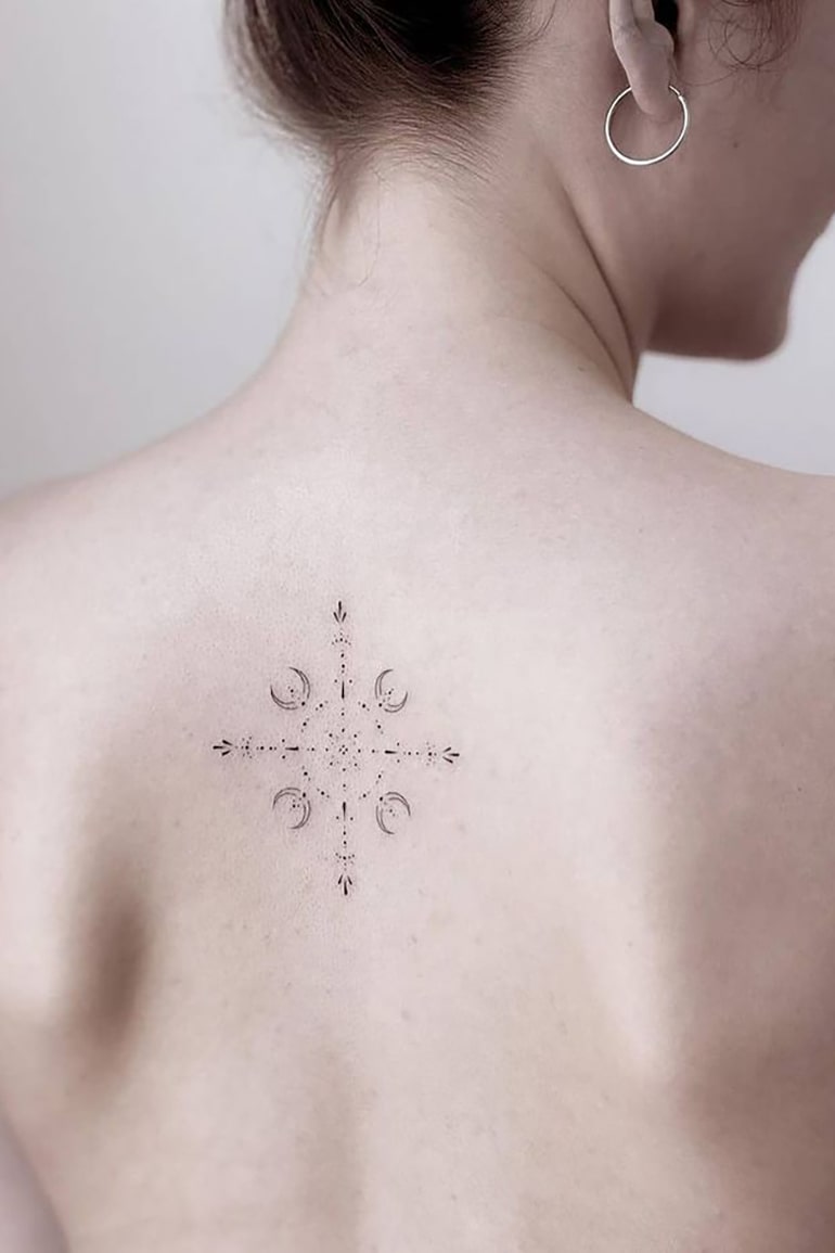Decorative back tattoo