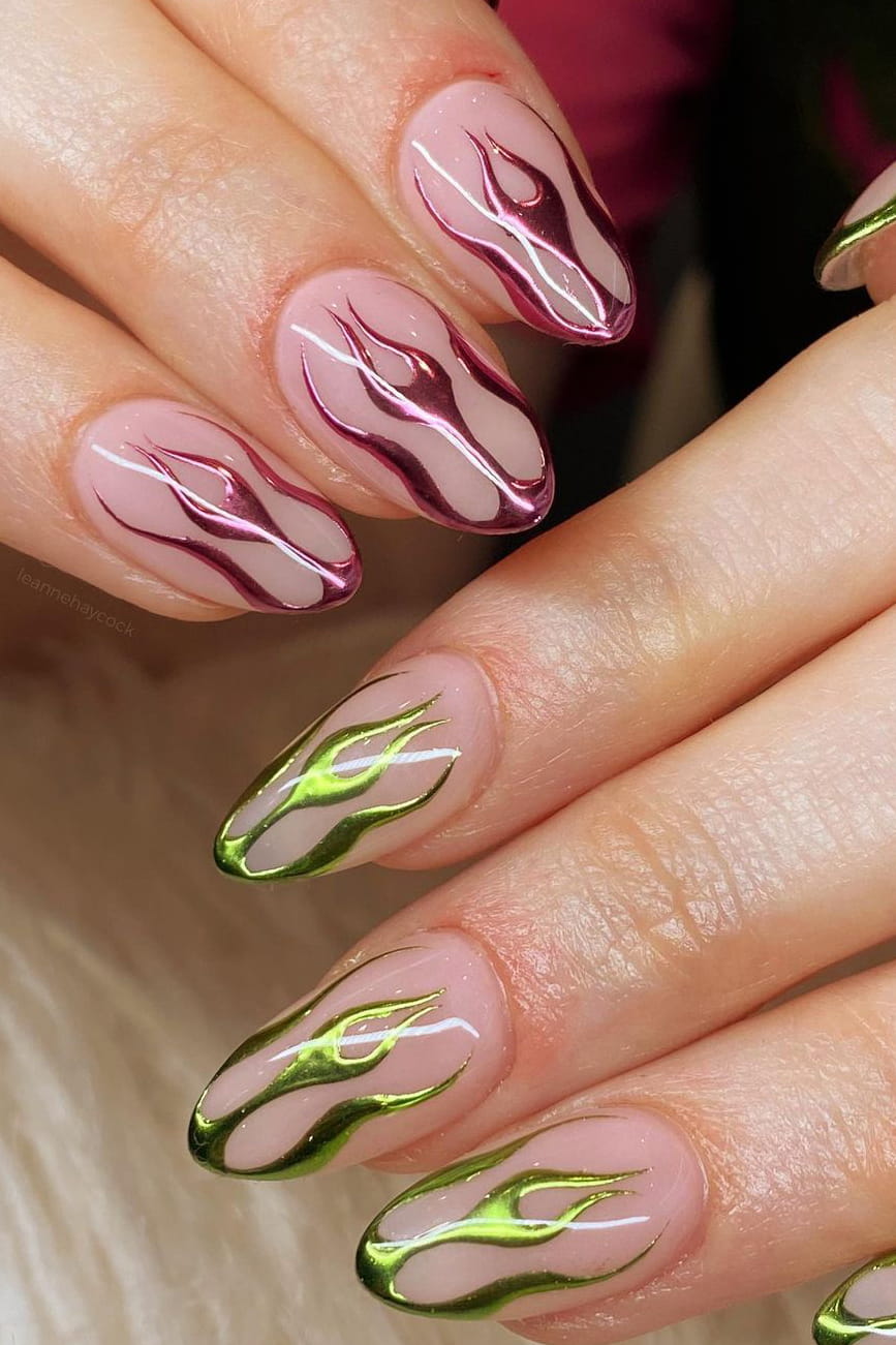 29+ Unique Chrome Nail Art Designs in 2021