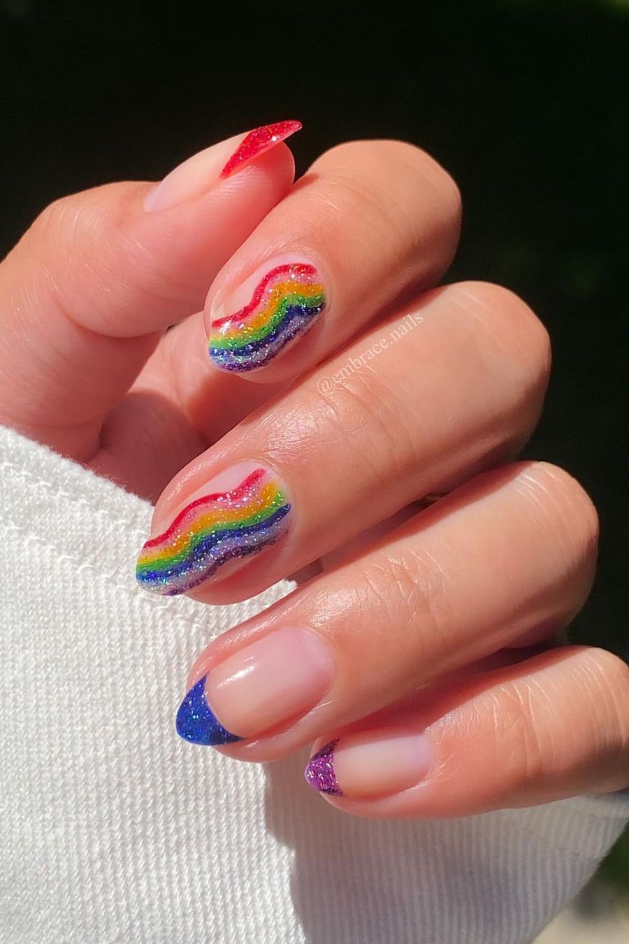 Fun rainbow nails