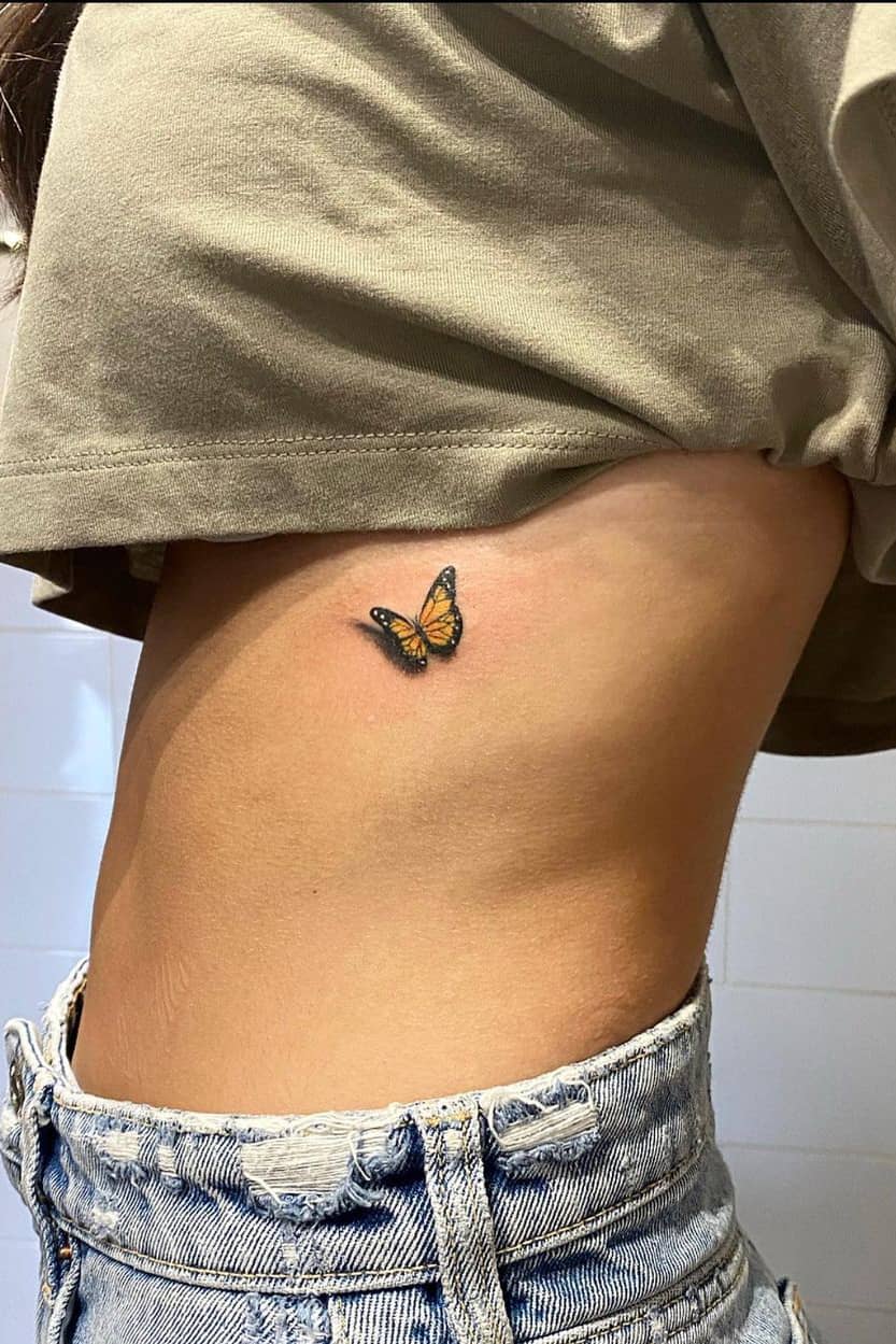 Small 3d butterfly tattoo