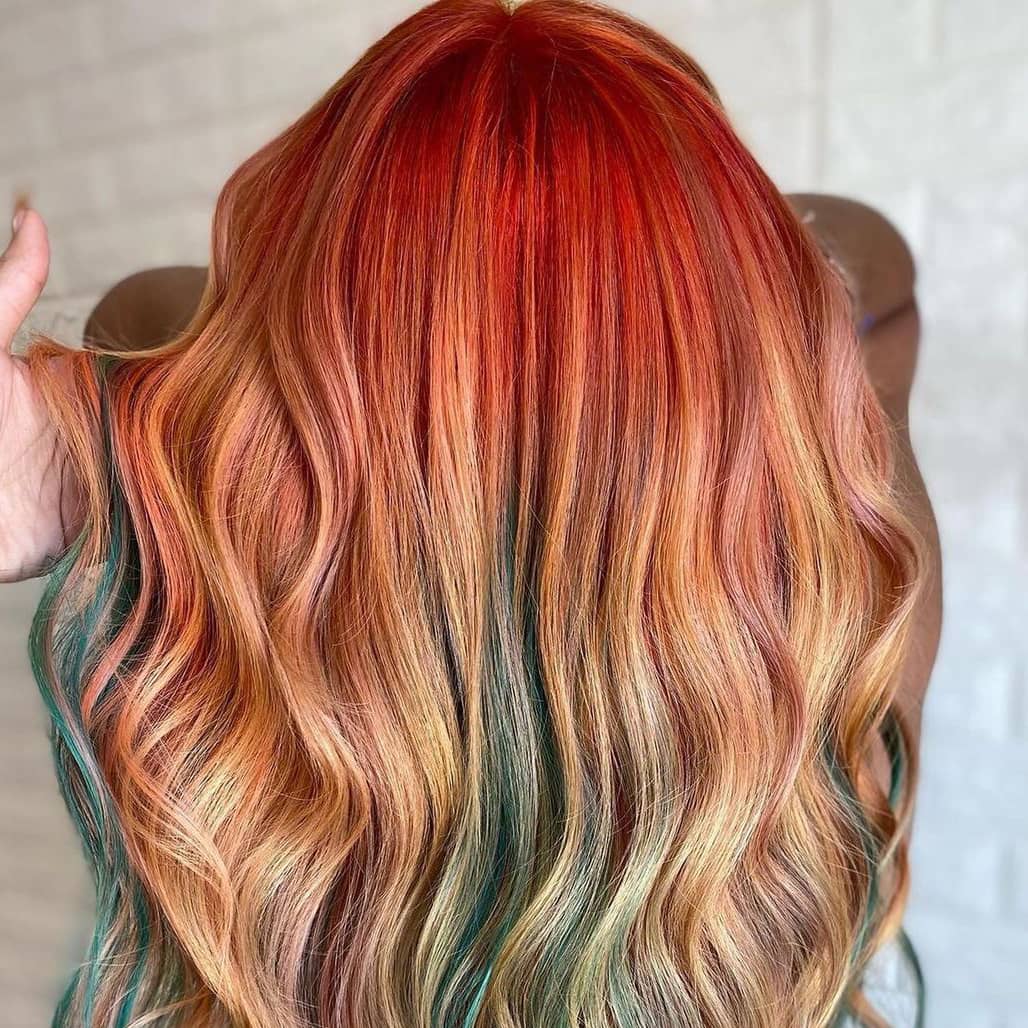 Sunset themed hair color