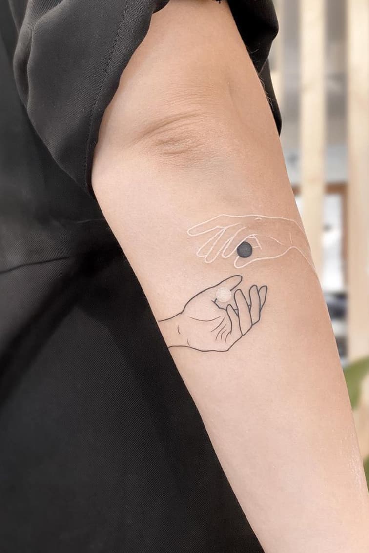 Abstract Yin yang tattoo