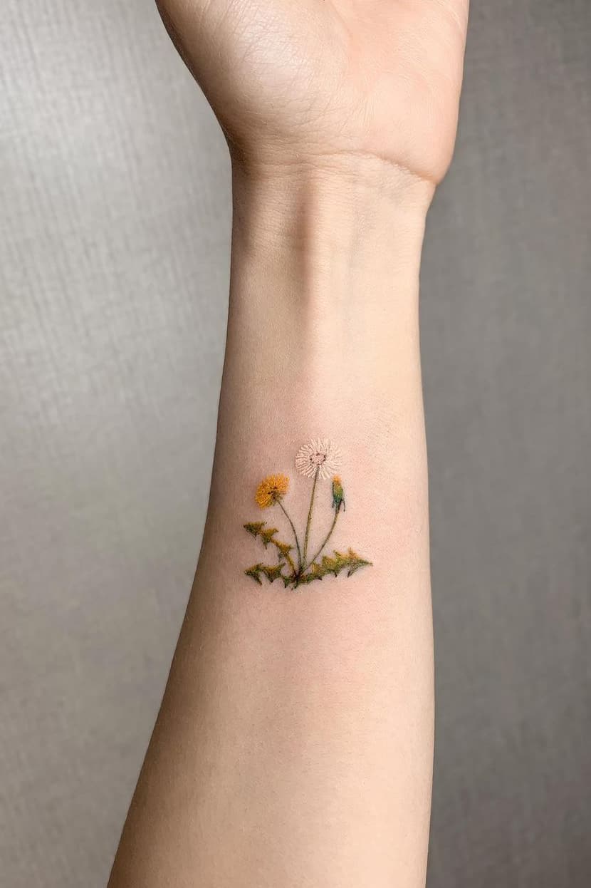 Dandelion Tiny Tattoo