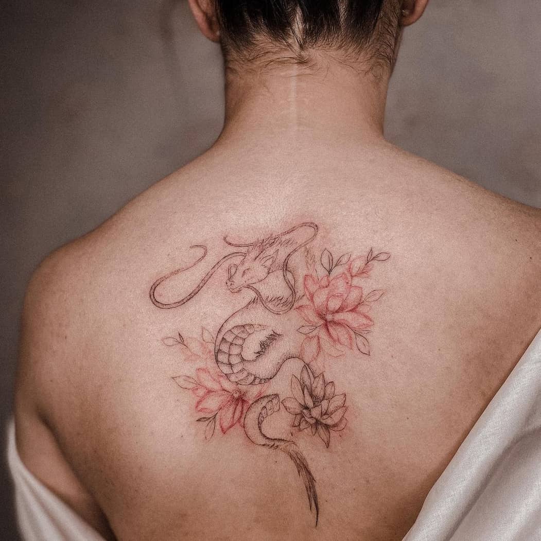 Dragon lotus tattoo