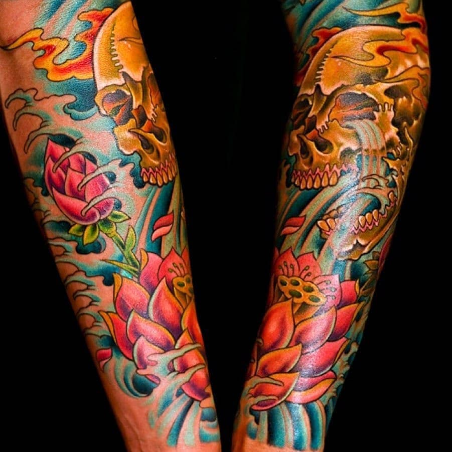 Japanese lotus tattoo