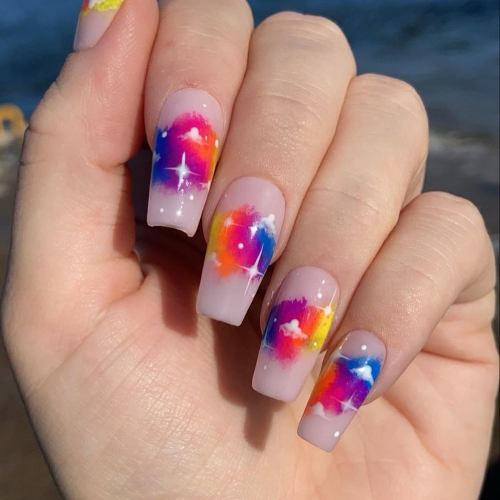 Rainbow Galaxy Nails