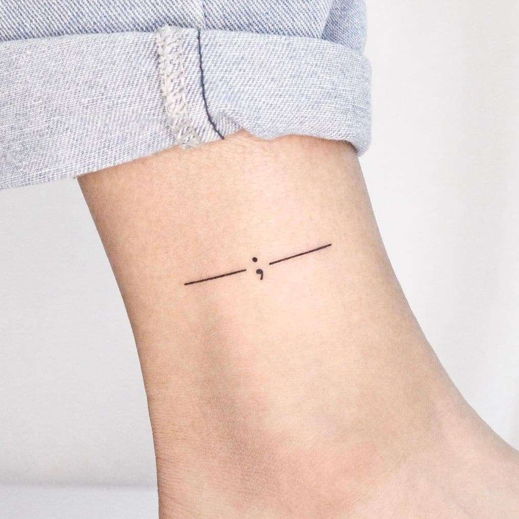 Semicolon Tiny Tattoo