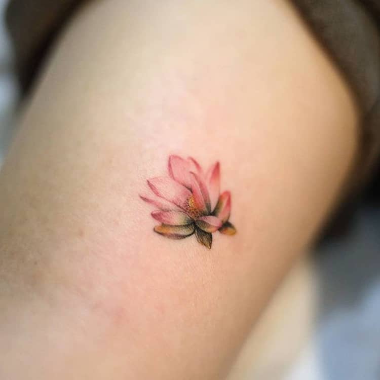 Small lotus tattoo
