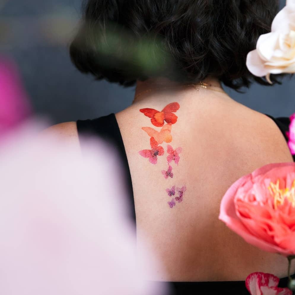 Temporary Color Butterfly Tattoo