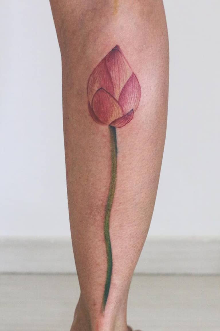 Unique lotus tattoo