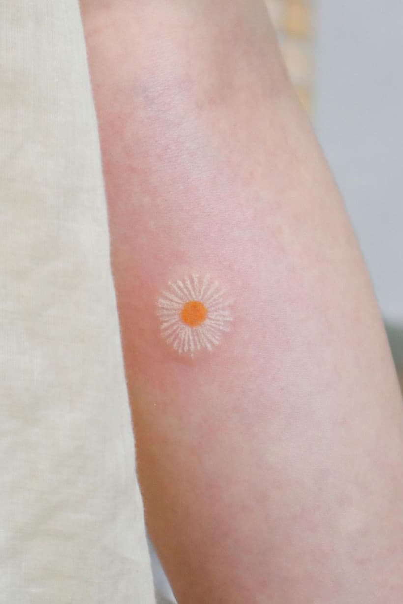 White Daisy Tattoo