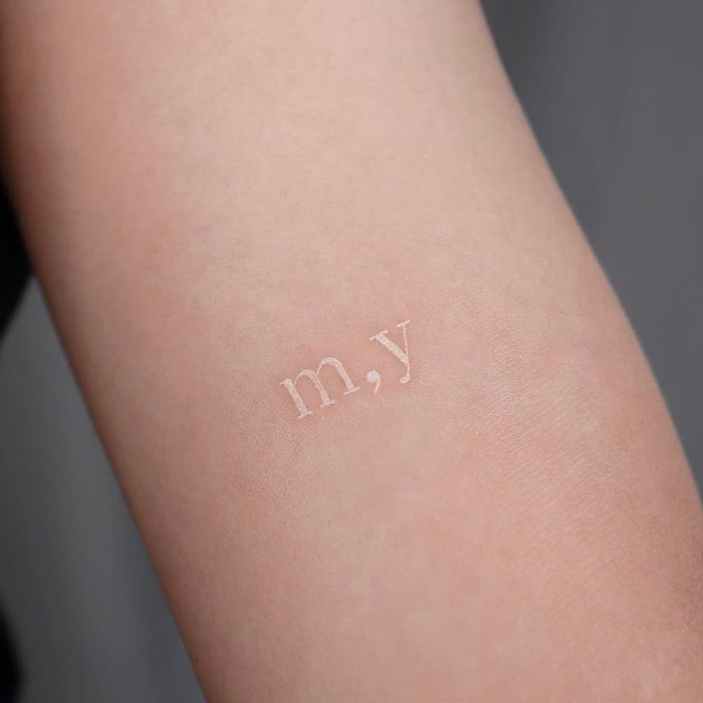 White Letter Tattoo