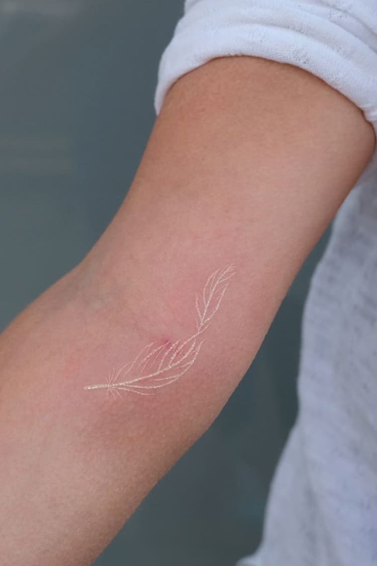 White feather tattoo