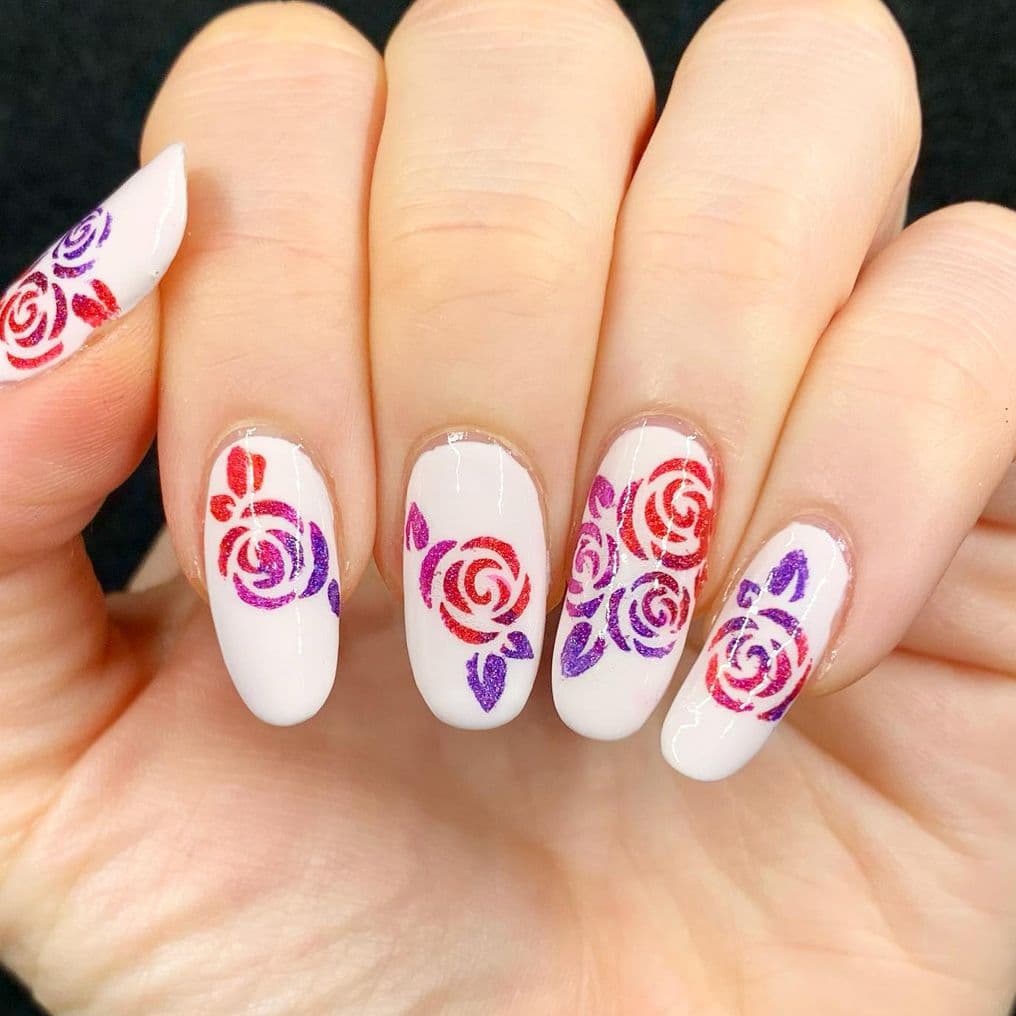 White rose nails