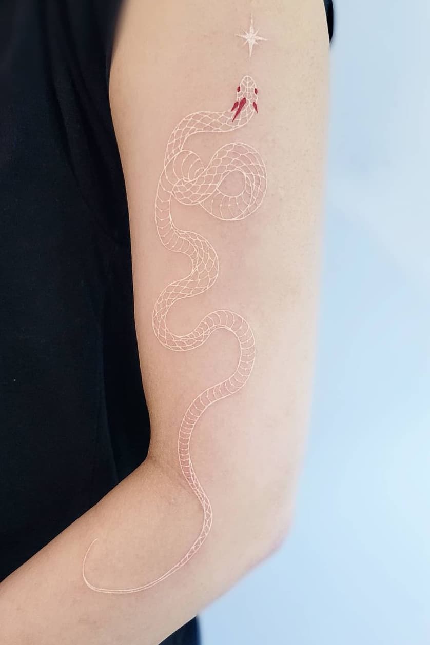 White snake tattoo