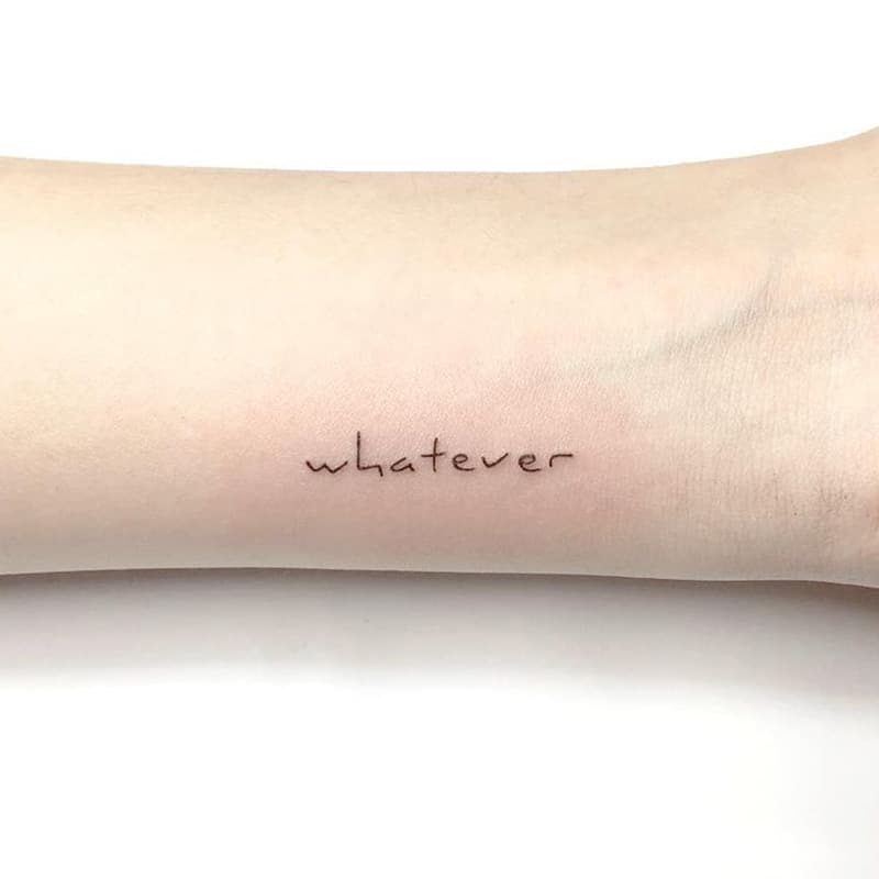 Word tiny tattoo