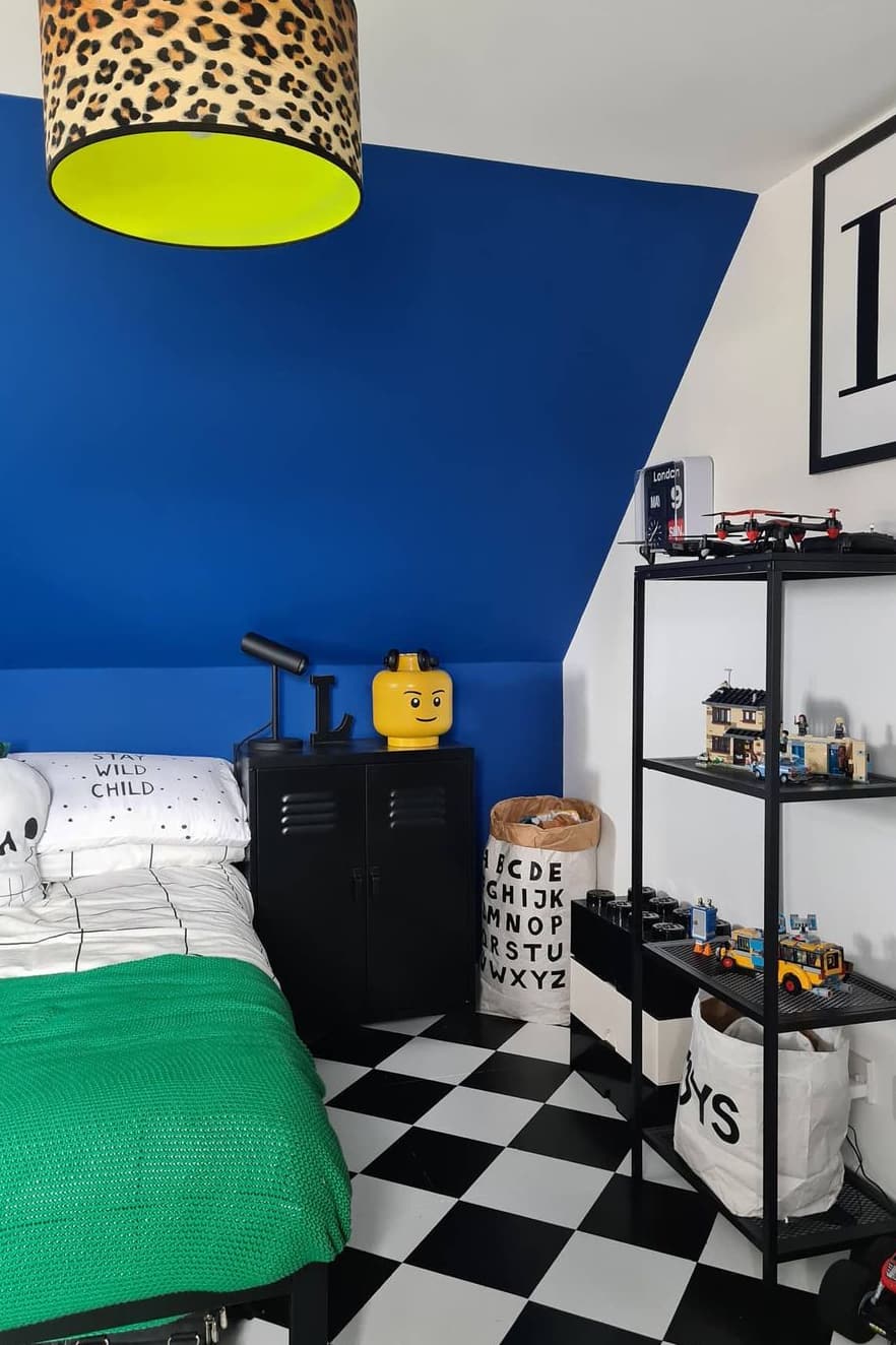 Blue small bedroom