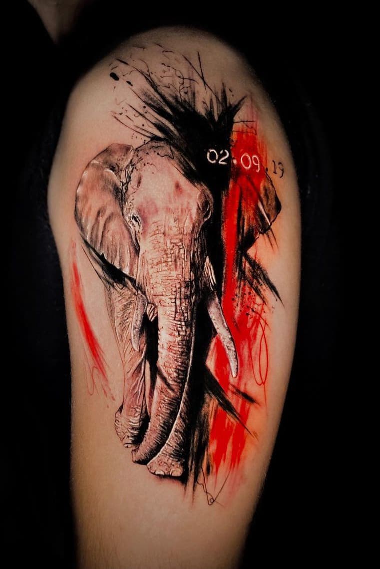 Cool elephant tattoo